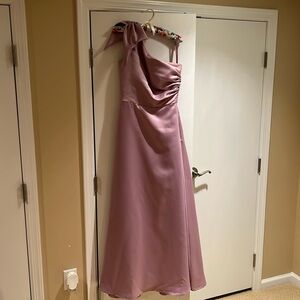 Morilee Madeline Gardner One Shoulder Gown with POCKETS and Sewn-In Cups